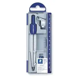 (550 60) STAEDTLER COMPÁS ESCOLAR NORIS 550 CON TUBO DE MINAS Y ADAPTADOR UNIVERSAL