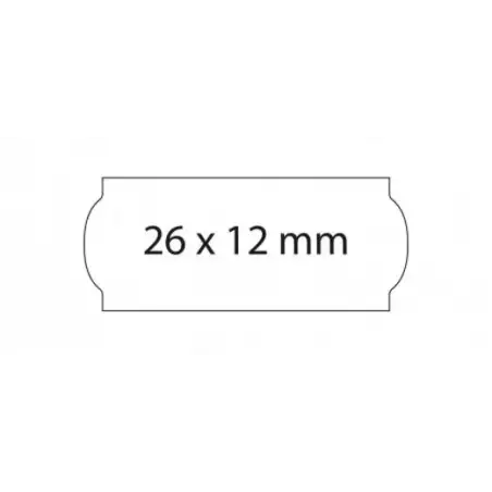 (025023) SWING ETIQUETAS ADHESIVAS PERMANENTE OPEN PARA PRECIOS 26X12MM ROLLO 1500 BLANCO