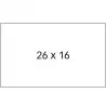 (025100) SWING ETIQUETAS ADHESIVAS PERMANENTE OPEN PARA PRECIOS 26X16MM ROLLO 1500 BLANCO