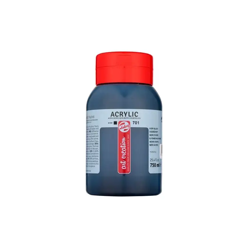 (3574701M) TALENS ART CREATION COLORES ACRÍLICO BOTE 750ML NEGRO MARFIL