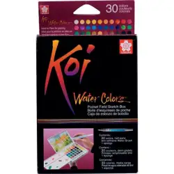 (XNCW30N) TALENS SAKURA KOI ACUARELAS WATER COLORS SKETCH BOX DE 30 C/SURTIDOS
