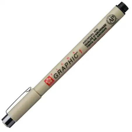 (XSDK149) TALENS SAKURA ROTULADOR PIGMA GRAPHIC 1 1.0MM NEGRO