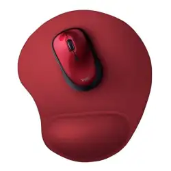 (20429) TRUST BIGFOOT ALFOMBRILLA ERGONÓMICA ANTIDESLIZANTE PARA RATÓN RELLENO GEL ROJO