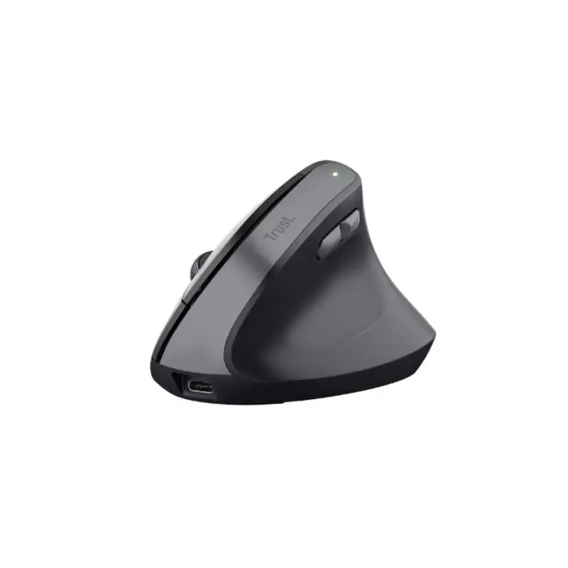 (25146) TRUST RATÓN MULTIDISPOSITIVO BAYO II+ ERGONÓMICO VERTICAL INALÁMBRICO BLUETOOTH 2.4GHZ 6 BOTONES RECARGABLE NEGRO