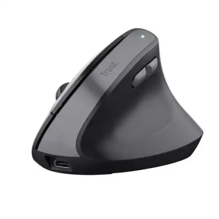 (25371) TRUST RATÓN ERGONÓMICO VERTICAL INALÁMBRICO RECARGABLE TM-270 2400 DPI GRIS/NEGRO