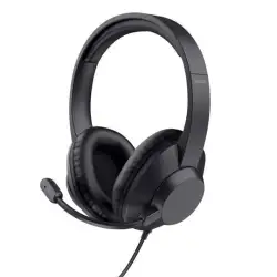 (25462) TRUST AURICULARES AYDA MAX ADAPTADOR USB-C/USB-A CON MICRÓFONO FLEXIBLE AJUSTABLE ANC NEGRO