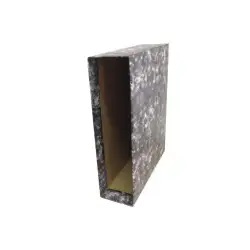 (93740) UNISYSTEM CAJETÍN PARA ARCHIVADOR PALANCA NOVOCLÁS 65MM CUARTO APAISADO CARTÓN FORRADO NEGRO