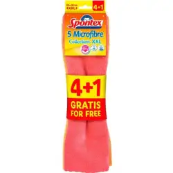 (12670) BAYETAS SPONTEX MICROTECH 40X38CM C/SURTIDOS -PACK 4+1U-