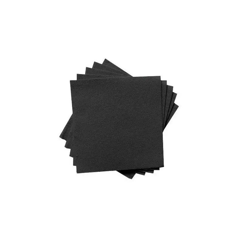 (20257) SERVILLETAS 2 CAPAS PUNTA PUNTA 33X33 PAQUETE 50U NEGRO