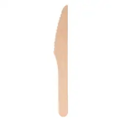 (33243) CUCHILLO MADERA 16CM MARRÓN -100U-