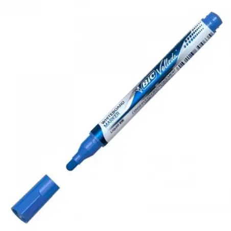 (902087) VELLEDA MARCADOR PIZARRA BLANCA POCKET PUNTA REDONDA AZUL CAJA 12 UD