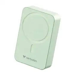 (32224) VERBATIM CARGADOR INALAMBRICO POWER BANK 20K MAH 1XUSB-C VERDE