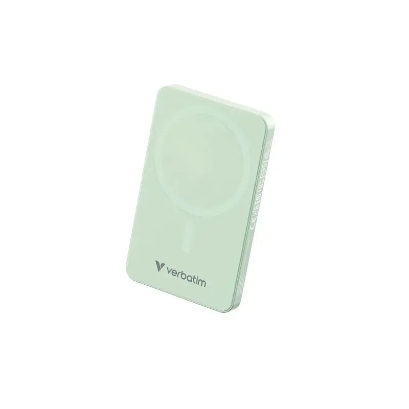 (32226) VERBATIM CARGADOR INALAMBRICO POWER BANK 5K MAH 1XUSB-C VERDE