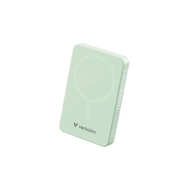 (32228) VERBATIM CARGADOR INALAMBRICO POWER BANK 10K MAH 1XUSB-C VERDE