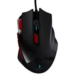 (48817) VERBATIM RATÓN GAMING SUREFIRE EAGLE CLAW CABLE USB 3200DPI DIESTROS 9 BOTONES PROGRAMABLES ILUMINACIÓN RGB LED NEGRO