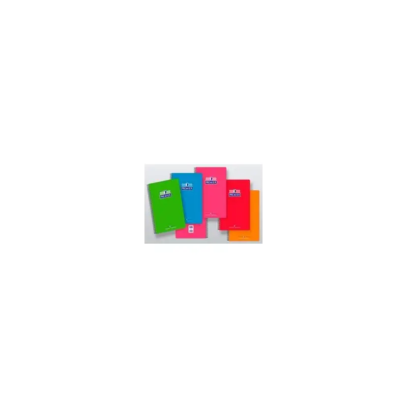 (2285-90) ZORRILLA CUADERNO ESPIRAL PREMIER 80H FOLIO 90GR 4X4 T/ CARTÓN CONTRACOLADO EXTRADURO COLORES SURTIDOS