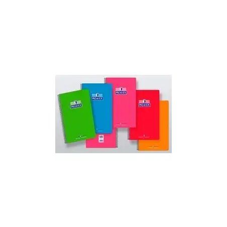 (2286-90) ZORRILLA CUADERNO ESPIRAL PREMIER 80H FOLIO 90GR HORIZONTAL T/ CARTÓN CONTRACOLADO EXTRADURO COLORES SURTIDOS
