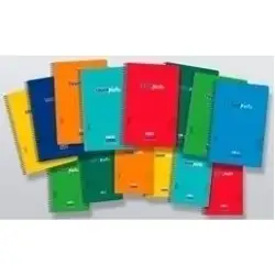 (6287-90) ZORRILLA CUADERNO ESPIRAL TAUROPLASTIC 80H FOLIO 90GR PAUTA 3.5 T/ PP COLORES SURTIDOS
