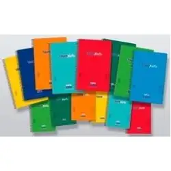 (6486-90) ZORRILLA CUADERNO ESPIRAL TAUROPLASTIC 80H CUARTO 90GR HORIZONTAL T/ PP COLORES SURTIDOS