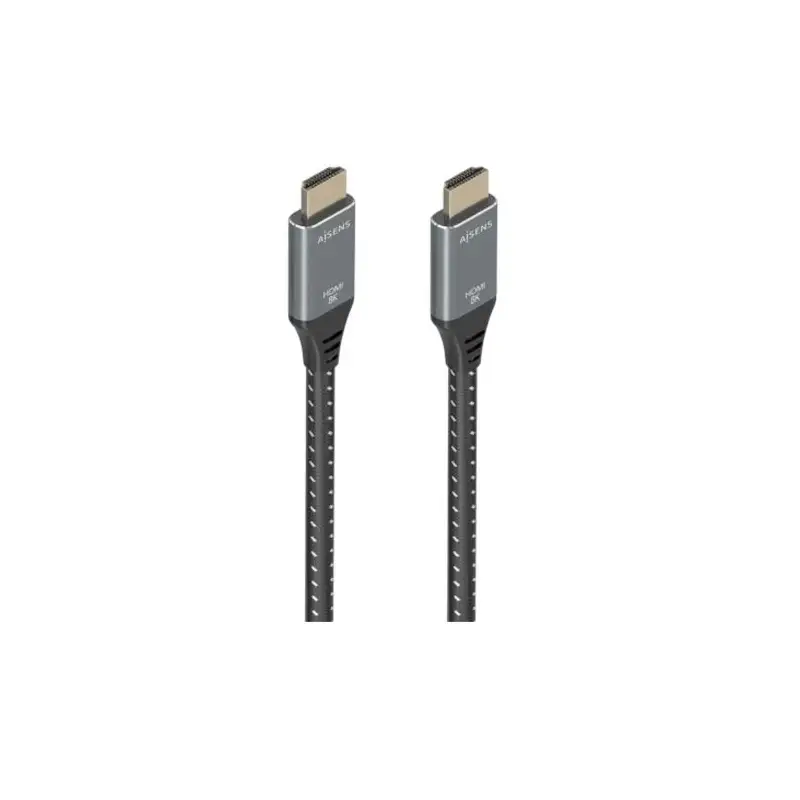 (A150-0877) AISENS CABLE HDMI V2.1 PREMIUM ALTA VELOCIDAD HEC 8K@60HZ 48GBPS A/M - A/M GRIS/NEGRO 7